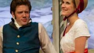 Sowa (right) with Jake Blouch: Ample justice for Austen's characters, and yet.... (Photo: Mark Garvin.)