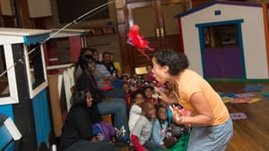 Dragon's Eye Theatre brings the library to life with 'Follow Me Through the Gates.' (Photo by Johanna Austin, Austin Art.)