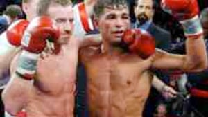 Ward (left) and Gatti in real life: Upstaged in his own film.