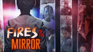 Promotional image with title over a boy looking at a collection of mirrors with people's faces reflected in them