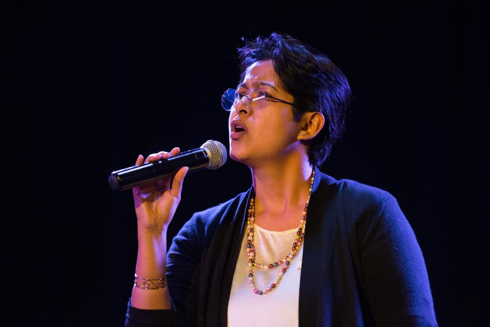 Grand Slam winner Amrita Subramanian. (Photo courtesy of First Person Arts)