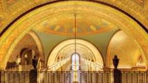 Interior of Fisher Building, Detroit, by Albert Kahn, who couldn't even afford high school.