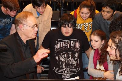 James Freeman explains George Crumb to students at West Virginia University. (Photo via orchestra2001.blogspot.com)