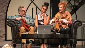 L to R: Stephen Pelinski's Tom, Celestine Rae's Samara, and Elizabeth Heflin's Meredith pick potential homeless adoptees. (Photo by N. Howatt