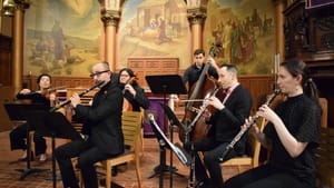 Bach as he was meant to be heard: members of the Gamut Bach Bach Ensemble at the Church of the Holy Trinity. (Photo by Michelle Shirk.)