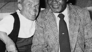 "Mace" Bugen and former World Heavyweight Boxing champion Jersey Joe Walcott. (Photo courtesy of Gabrielle Kaplan-Mayer)