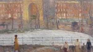 Glackens’s ‘Street Cleaners, Washington Square’ (1910): Finding beauty in urban grit.