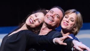 L to R: Babilonia, Gardner, and Hamill bring ice-melting warmth to the stage. (Photo courtesy of Delaware Theatre Company.)