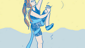 Emma can climb, but can she pull herself out of a depression? (Illustration for BSR by Hannah Kaplan.)