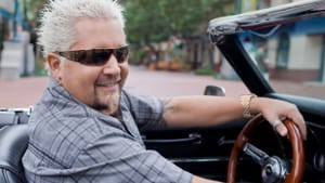 On the road to hell with Guy Fieri. (Photo via foodnetwork.com)