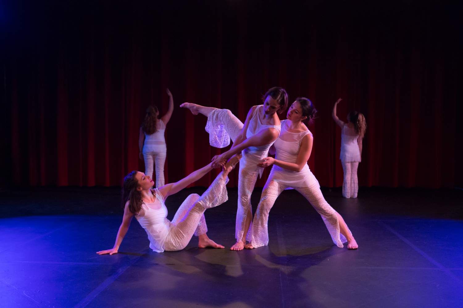 Questions of safety, belonging, struggle, and survival: the ensemble of ‘HOMEbody.’ (Photo by Mike Hurwitz.)