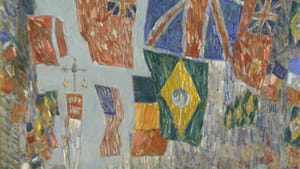 Avenue of the Allies, Great Britain, by Childe Hassam. (Image courtesy of PAFA)