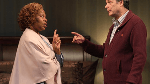 Alice M. Gatling as Hillary and John Procaccino as Clinton. (Photo by Paola Nogueras)