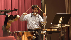 Neil Rao plays Nick DiBerardino's 'Homunculus.' (Photo by Margaret Darby)