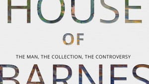 Book cover. Title in large letters on a white field. Letters appear as cutouts with Barnes collection paintings behind them.