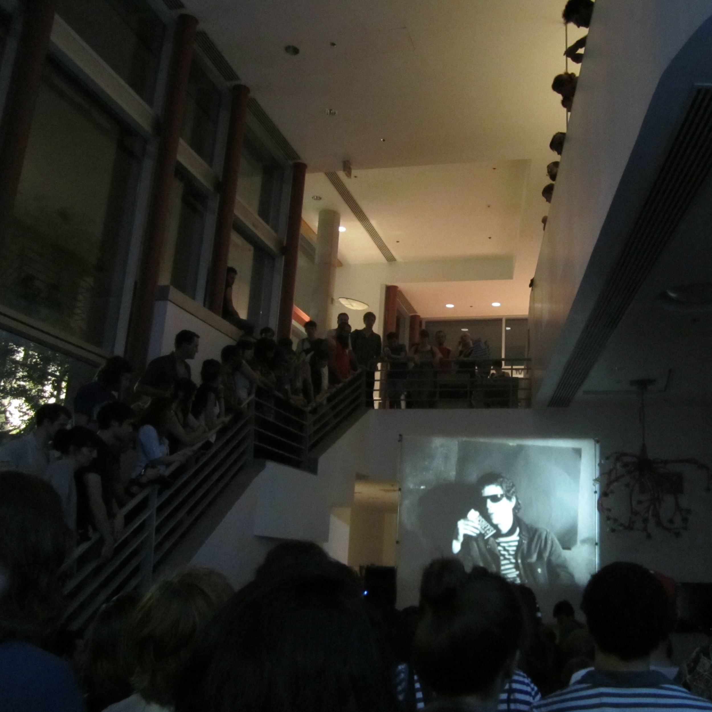 A packed Secret Cinema screening at the Institute for Contemporary Art. (Photo by Silvia Hortelano-Pelaez.)