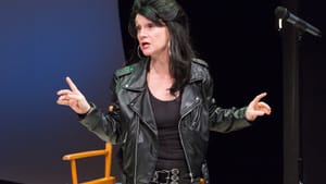 Jennifer Childs as middle-aged comeback-rocker Sierra Mist. (Photo by Mark Garvin.)