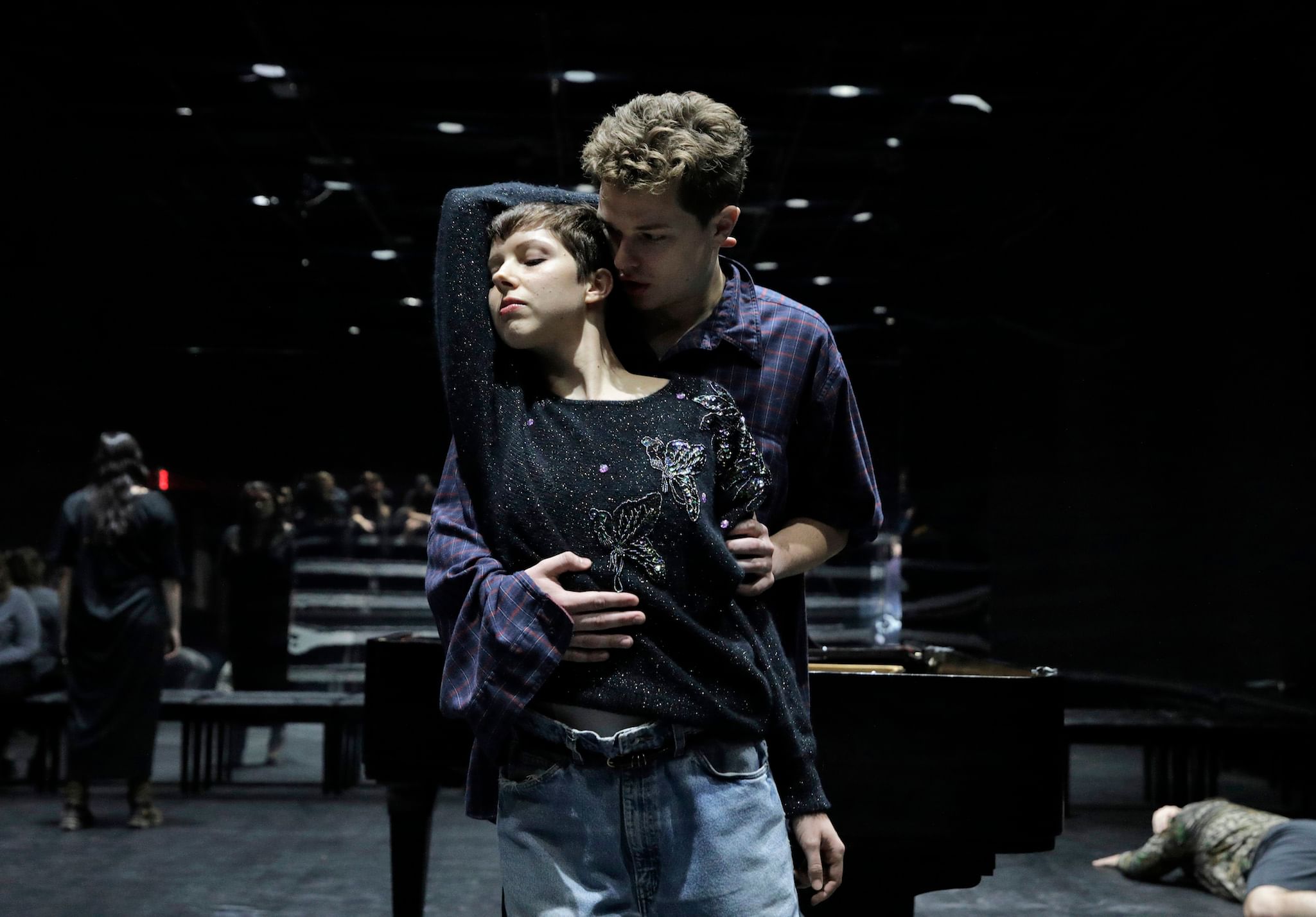 Normcore love: Kendra Broom's Melisande and Dennis Chmelensky's Golaud. (Photo by Cory Weaver.)