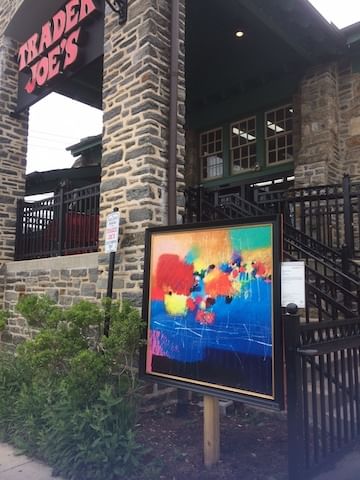 Moe Brooker's 'Present Futures,' outside Trader Joe's in Media, Pennsylvania. (Photo by Anndee Hochman)