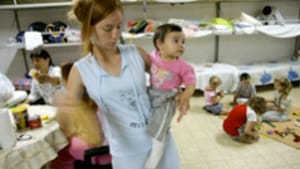 Breakfast in a bomb shelter, Nahariya, 2007: A communal slumber party, courtesy of Hezbollah.