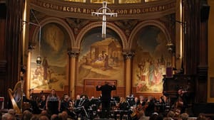 Claire de Monteil (left) with David Antony Lofton leading the AVA Opera Orchestra. (Photo by Don Valentino, courtesy of AVA)