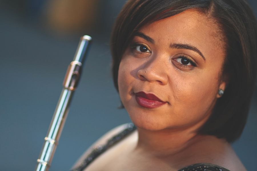 Rising stars: Julietta Curenton and her instrument. (Photo courtesy of PCMS)