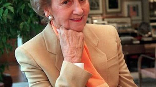 Washington Post publisher Katharine Graham took over the paper after her husband's 1963 suicide. And then things really got crazy. (Photo via Creative Commons/Wikimedia.)