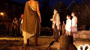 Outdoor shows hath elbow room. (Photo courtesy of Revolution Shakespeare)