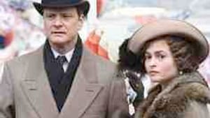 Firth and Helena Bonham Carter as the king and queen: Travails of a figurehead.