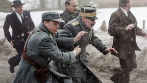 Norwegian King Haakon VII (Jesper Christensen, center) flees the Nazi invasion with his family and court. (Photo courtesy of Landmark Theatres.)