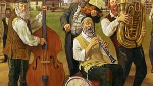 A klezmer band with the clarinet front and center. (Image by Mitaskim, via Creative Commons/Wikimedia)