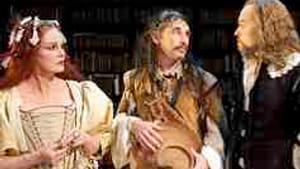 Lumley, Rylance, Pierce: Raising the bar for boorishness. (Photo: Manuel Harlan.)