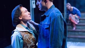 Rosalind and Orlando fall instantly, hilariously, beautifully in love: Filios and Blouch. (Photo by Mark Garvin)