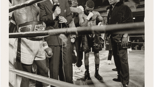 Fink shows the thrill of victory and the agony of defeat at Philly's Blue Horizon in 1991. (Photo is a promised gift of the Tony Podesta Collection, Washington, DC, © Larry Fink.)