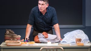 James Lecesne and artifacts that once belonged to Leonard Pelkey. (Photo by Matthew Murphy)