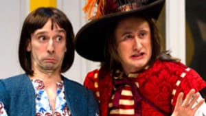 Johnson (left), Merrylees: A servant with a terrible deformity. (Photo: Mark Garvin.)