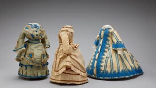 The exhibition's dolls are paired with proscriptions on women's behavior from etiquette books of the day. (Photo courtesy of the Philadelphia Museum of Art.)