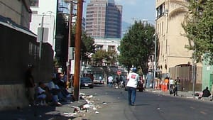 Skid row in Los Angeles. (Photo by Jorobeq via Creative Commons/English Wikipedia)