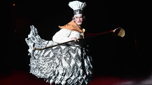 Really, don’t ask: Zachary James as The Cook in ‘Oranges.’ (Photo by Kelly & Massa for Opera Philadelphia.)