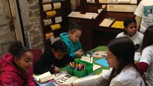 Youngsters participate in MLK Day art projects at Eastern State Penitentiary Historic Site. (Photo courtesy of Eastern State.)