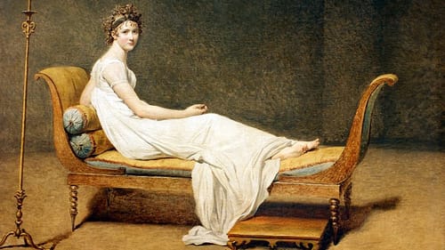 The audience didn’t recline quite like Madame Récamier. (1800 painting by Jacques-Louis David, via Wikimedia Commons.)