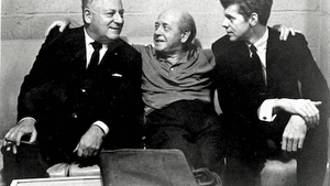 Fredric Mann, Eugene Ormandy and Van Cliburn. (Photo courtesy of the Mann Center)