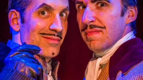 Bonetti (left) and Hodge alternate the villain's role each night. (Photo by Ashley Labonde, Wide Eyed Studios ©2018.)