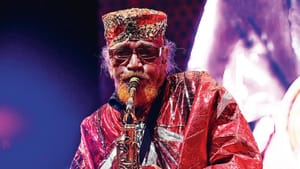 Marshall Allen, a living “jazz deity.” (Image courtesy of sunraarkestra.com.)