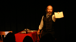 Robert Wieck as Karl Marx, a role he's played and toured for over 12 years. (Photo courtesy of InterAct Theatre Company)