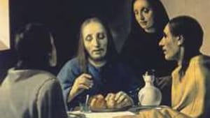 Vermeer's 'Supper at Emmaus,' as faked by van Meegeren: One slight difference.