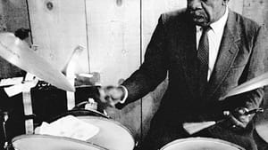 Famous Philadelphia drummer Mickey Roker in the 1980s. (Photo by Brian McMillen via Wikimedia Commons.)