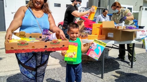 Philly nonprofit Mighty Writers doesn’t just teach writing: it’s providing food and necessities alongside writing kits to families who need it. (Image courtesy of Mighty Writers.)