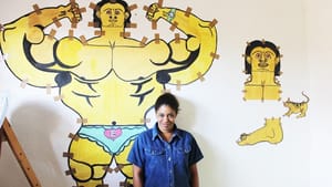 Misleidys Pedroso in her bedroom, 2014. (Photo: Art Brut Project, Havana, courtesy Christian Berst and Art Brut Project Havana.)