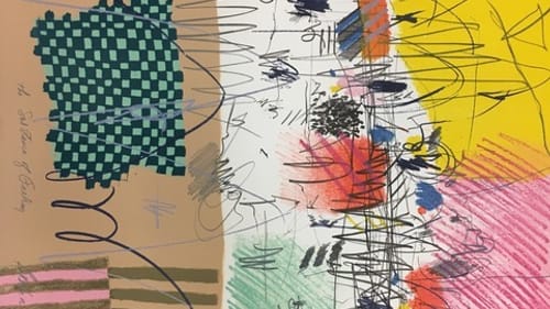 Shelley Koon's 'Loom I' shows the Scranton Lace Factory's 70-foot loom. (Photo courtesy of the artist.)